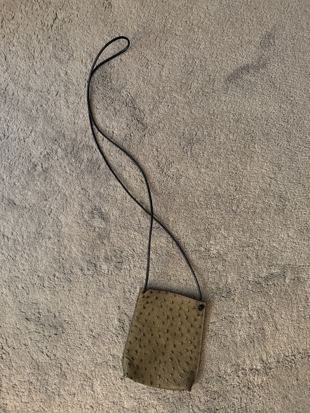 B May Gray-Green Studded Textured Crossbody Phone Bag - Small Women's Bag